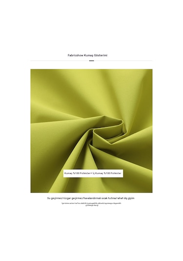 Yeni Tek Renk Su Geçirmez Ceket Koyu Yeşil Koyu Yeşil