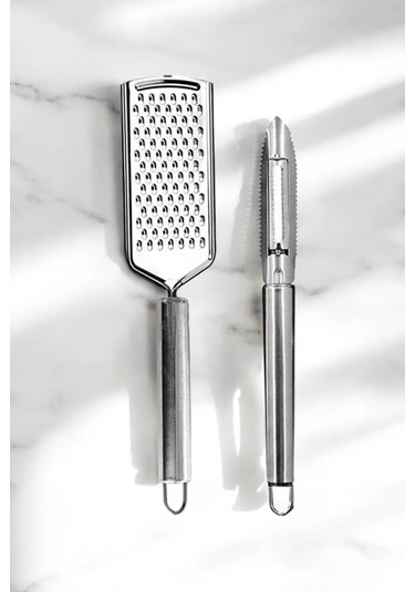 Mybru Paslanmaz Çelik Rende Ve Soyacak Penir Çikolata Zencefil Patates Limon Rende Ve Soyacak 2'li S Çok Renkli