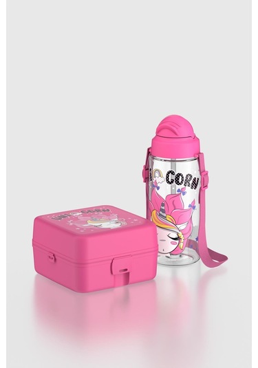 Renga Leya Unicorn Desenli Pp Çocuk Beslenme Kabı Ve Suluk Seti 192013 Pembe Pembe