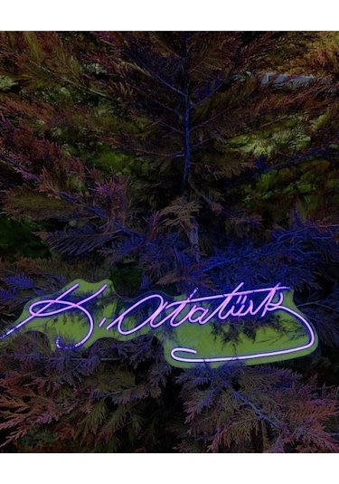 Atatürk İmza Neon Led Tabela Dekoratif Aydınlatma