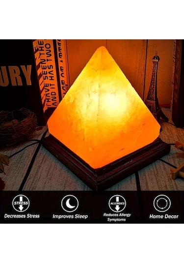 Besthome1 8 Renk Değiştiren Himalaya Tuz Lambası Ofis Dekoru Aydınlatma 1 Adet
