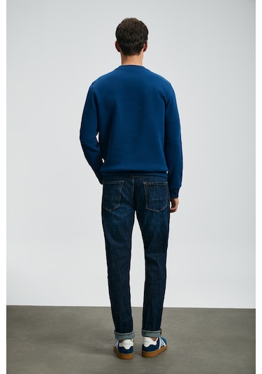 Lufian Loved Erkek Sweatshirt Saks Saks 112030170100240 Saks Mavi