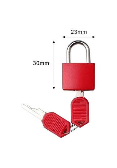 Linze 6 Anahtar Mini Asma Kilit Bagaj Kilidi İmmobilizer Renkli 60003706