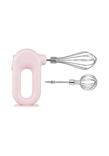 Ulzyvf Yumurta Vites Usb Şarj Şarj Pille Pembe Pembe Pembe Mutfak Mikser Kolaylık Hızlı Elektrikli Çırpıcı Çalışan Ayarlanabilir Aletleri 4 Qs Pembe
