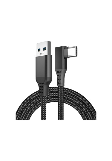 Reedark Vr Oyun Bilgisayarı Entegresi 5m/16ft Usb-typc Siyah Dirsekli Veri Kablosu - Kaliteli, Hafif Ve Dayanıklı