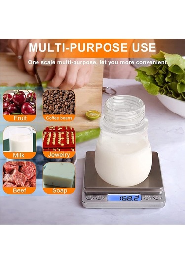 Tarez Qa-101 Dijital Hassas Mutfak Tartısı Ve Kuyumcu Terazisi 2000 Gr