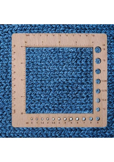 Homyl Ahşap Örgü Ölçer Cetvel Pratik Yaratıcı Kompakt