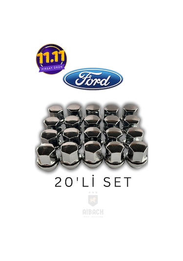Ford Bijon Somunu 20'li Set Krom Kaplama