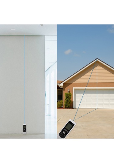 Qingmipy Usb Şarjlı Ultra Mini Lazer Ölçer - 60m Mesafe, Alan/hacim Hesaplama, Ip54 Su Geçirmez, Elektronik Seviye Siyah