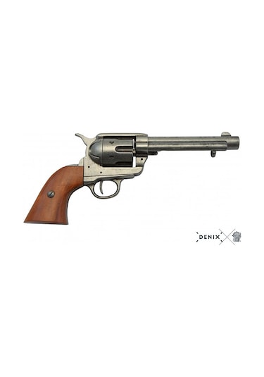 Denix Dekoratif Replika Revolver Cal.45 Peacemaker 5½ , With 6 Bullets, Usa 1873