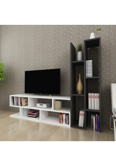 Moonlife Joungle Tv Ünitesi Siyah Beyaz Siyah