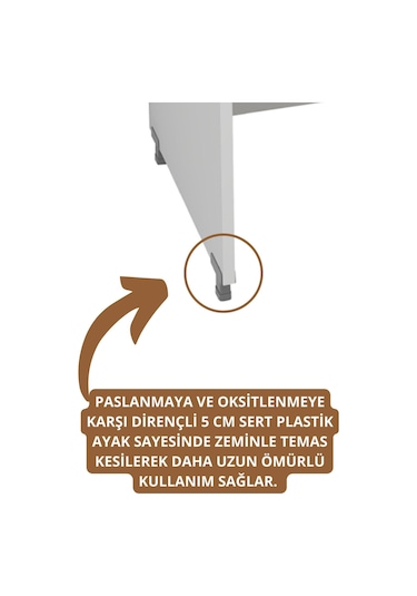 Enda Home Çamaşır Makinesi Dolabı 3 Raflı Kapaklı Banyo Dolabı Beyaz