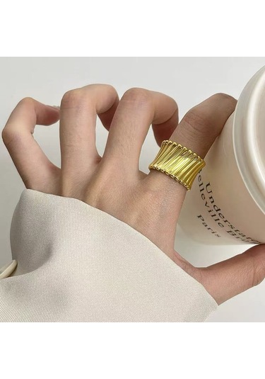 Kadınlar İçin Özel Olarak Tasarlanmış Benzersiz Düz Bantlı Yüzük No.93 Çok Renkli