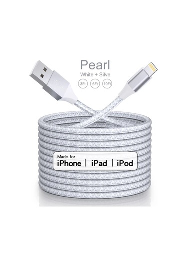 Willowhaven Siyah Kırmızı 3m Nylon Örgülü Hızlı Şarj Lightning Kablo İphone Uyumlu 14 13 12 11 X 8 7 6 5 Se