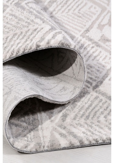 Volora Halı Koleksiyonu Yumuşak Dokulu, Modern İnce Form, Tozumaz Ve Kolay Temizlenebilir Krem - Gri