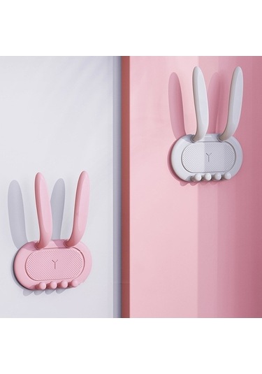Dancemonkey Tavşan Sevimli Monte Kulakları Duvara Pratik Askı Sm Ahşap