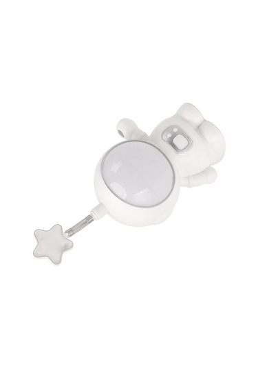 Astronot Gece Lambası 3w 5v Led Lamba Usb Şarjlı Kalemtıraş Ev Dekorasyonu Beyaz Beyaz