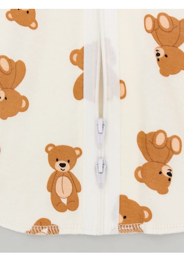 Allbaby Fermanla Kapı Taşıyıcı - Şapkalı Fermuarlı Konfor Üstü 310995774 Sütlü