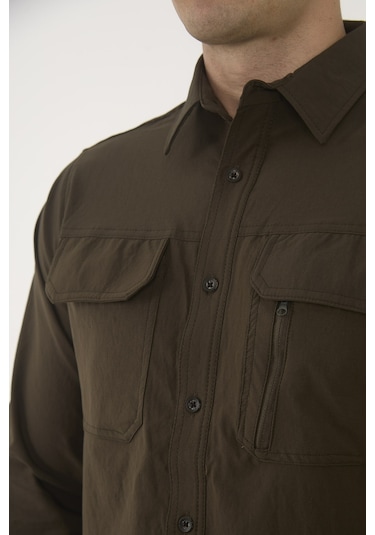 Camp Scoutland Camp376 Outdoor Tactical Rahat Ve Kullanışlı Su İticili Erkek Taktik Gömlek Haki