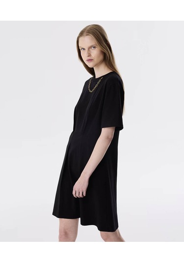 Twist Çıkarılabilir Zincirli Penye Siyah Kadın Elbise Tw6250002168 Siyah