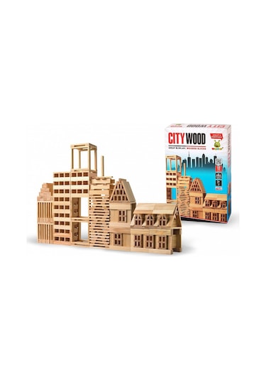 Woodoy City Wood Ahşap Bloklar 100 Parça
