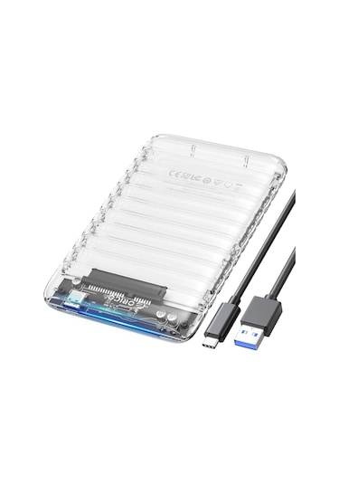 Orico Usb3.2 Gen2 6gbps Type-c 2.5 İnch Sata Ssd Hard Disk Kutusu Şeffaf