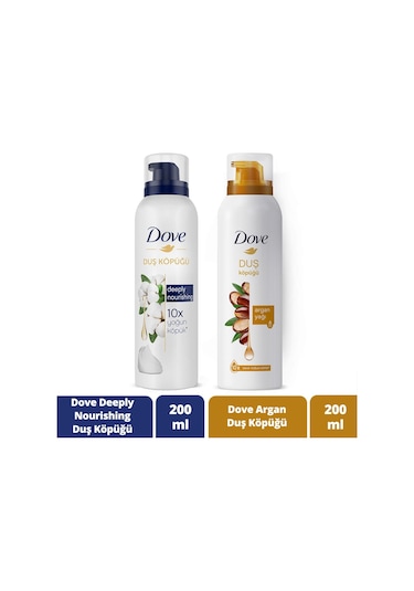 Dove Argan Yağı Duş Köpüğü 200 ML + Depply Nourishing Duş Köpüğü 200 ML