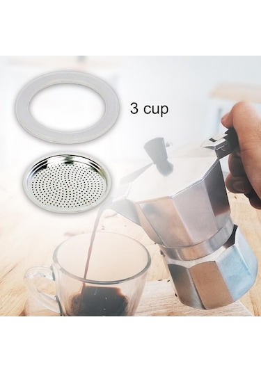 Maoyaya Suntek 3 Fincan Moka Pot Kahve Makinesi, Sızdırmazlık Halkaları Ve Filtre Aksesuarlar 3 Kupa İçin