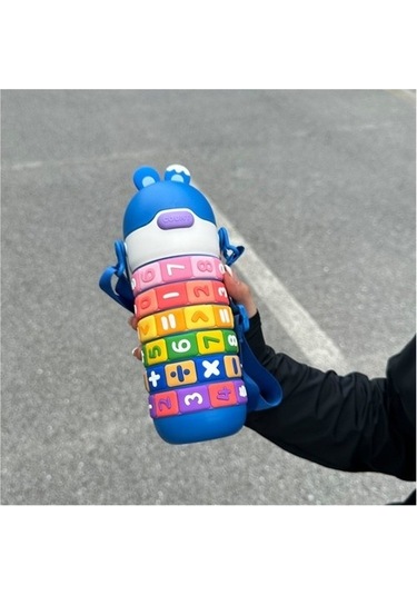 Büyük Göbek Fincan Paslanmaz Çelik Gıda Sınıfı Termos Bardak Seti Su Bardağı 1juloı Açık Mavi