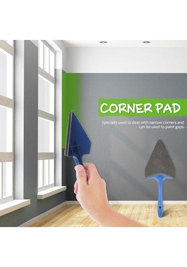 Reedark 6'li Profesyonel Boya Seti - Köşe Ve Düz Yüzeyler İçin Çok Amaçlı Rulo Fırça Takımı Mavi+gri