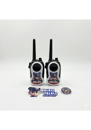 Pilli Polis Telsizi Walkie Talkie Çiftli Set Bas Konuş Özellikli