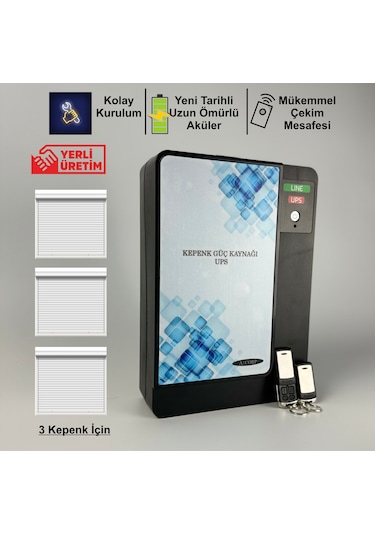Azcorp Kepenk Güç Kaynağı Ups 1000watt 3 Çıkışlı Ve 2 Kumandalı
