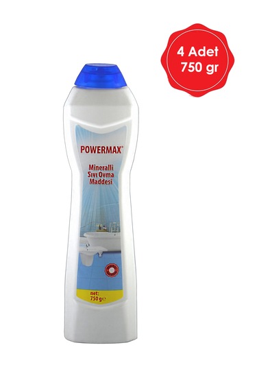 4 Adet Powermax Mineralli Sıvı Ovma Maddesi 750 Gr. - Pwrmx016