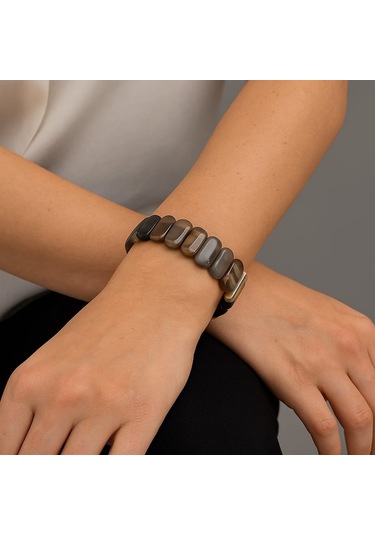 Takı Deryası Doğal Akik Taşı Kadın Bileklik Kahverengi El Yapımı Nazar Dostu Kahverengi