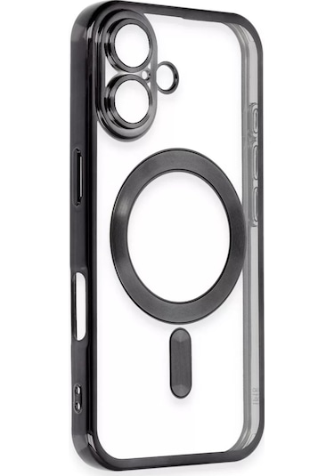 Newface  Apple  Uyumlu iPhone 16 Plus Kılıf Kross Magneticsafe Kapak - Siyah