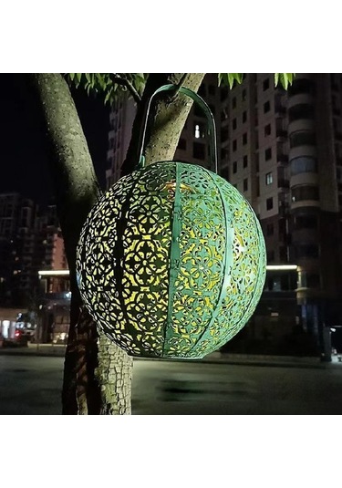 Dancemonkey Dış Mekan Demir Güneş Enerjili Bahçe Lambası, Çok Renkli Işıklar Çok Renkli