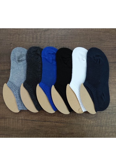 Çocuk 6 Çift Kısa Snekers Çorap Burun Dikişsiz Çok Renkli