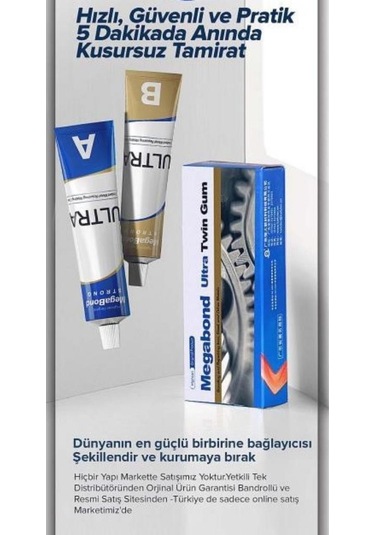 Megabond Çift Karışım Soğuk Kaynak Macun Yapıştırıcı 20Gr N11.3346