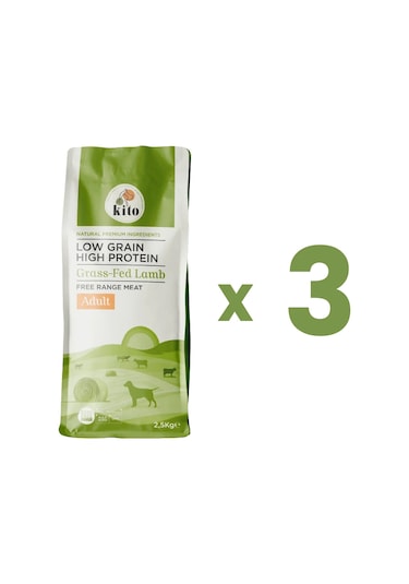 Kito Kuzu Etli Yetişkin Köpek Maması 3 x 2500 G