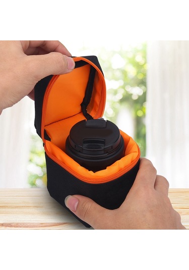 Vkemall Fotoğraf Makinesi Lens Kılıfı, Oxford Kumaşı, 7mm Anti-şok, Kemer/bant Tutucu, Hafif Ve Taşınabilir