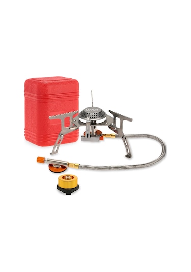 Lixada Soba Brülör Ocak Gaz Sobası + Adaptör Gümüş