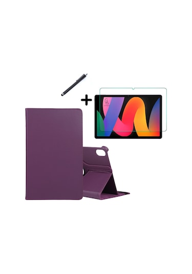 Honor Uyumlu Pad X9 11.5 İnç 360 Dönebilen Standlı Tablet Kılıfı Ekran Koruyucu Ve Kalem Seti Siyah