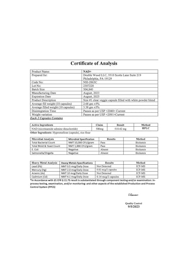 Double Wood Nad 500 Mg 60 Kapsul. Tr Tek Yetkili Satıcısı Oz...