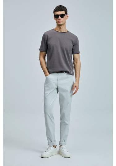 Lufian 111020259 Junya Erkek Basic Tişört Erkek T-shirt Vizon