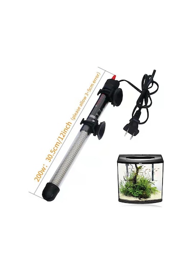 Hfambition Akvaryum Otomatik Isıtıcı Ve Termometre Seti - 25w, 20-34 C Ayar Aralığı, Tamamen Sucuz, Güvenli Isı Regülasyonu Abd Şarj