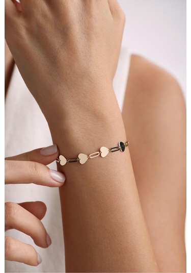 Gianfranco Kalp Kalın Ataş Işıltılı Bileklik Altın Sarı Altın