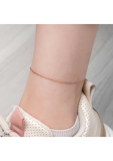 Gümüş Rose Zincir Desenli Halhal-204744 Çok Renkli