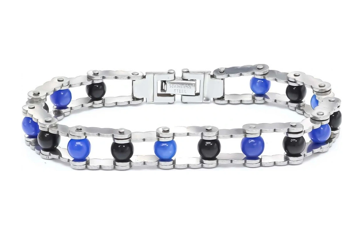 Moncuk Design Oniks Ve Akik Taşlı Ayarlanabilir Çelik Bileklik 33512b24d3 Çok Renkli