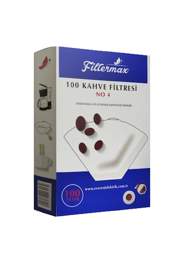 Filtermax 4 No Filtre Kahve Kağıdı 100'lü