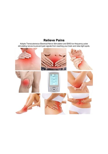 Maiyame Usb Şarjlı 36 Modlu Tens/ems Akım Masaj Cihazı - Omuz Boyun Fizyoterapi, 20 Seviye Güç Ayarı, Gümüş Renk, Taşınabilir Gümüş